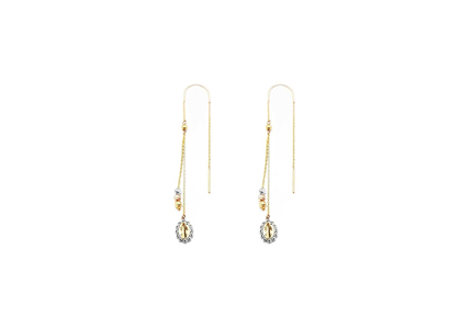 Three Tone Plated Saint Jude Dangler Earring